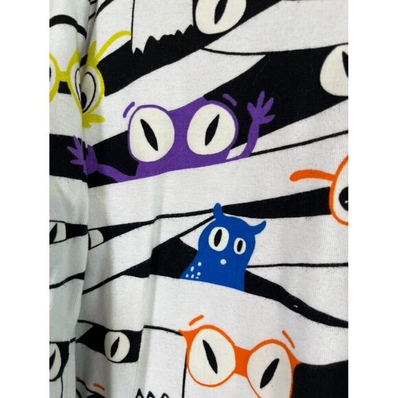 Hyde Eek Pajama Set Women M White Halloween Glow Spooky Goblins Costume Parade - Picture 4 of 11